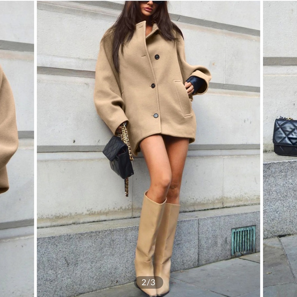 Commense Solid Oversized Pocket Button Coat NWT X… - image 2